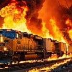 Inferno llameante envuelve tren de carga de St. Paul, provocando respuesta urgente