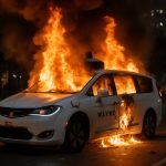 וויימו סוגרת את שירותה במרכז לוס אנג'לס לאחר שמכוניות ללא נהג הוצתו במהלך הפגנות